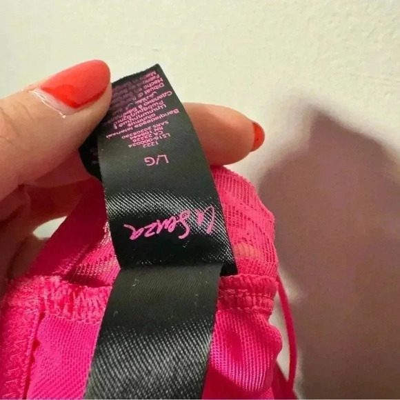 La  Senza pink sheer zebra printed bralette L - Picture 6 of 6